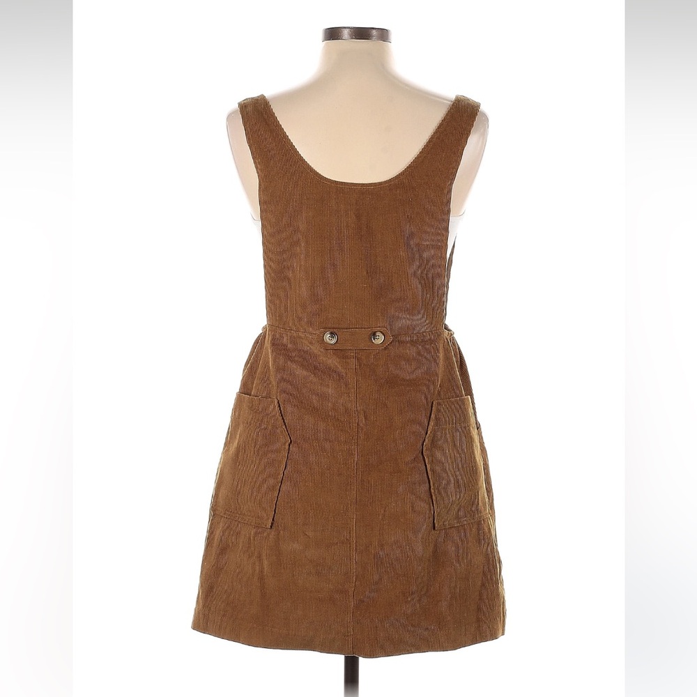 Miss Patina Brown Corduroy Pinafore Dress - Picture 2 of 2